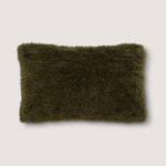 wollen kussen fir green